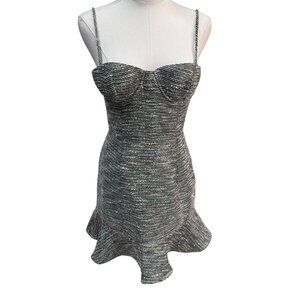 Lovers + Friends Metallic Tweed Bustier Mini Dress Size Small EUC